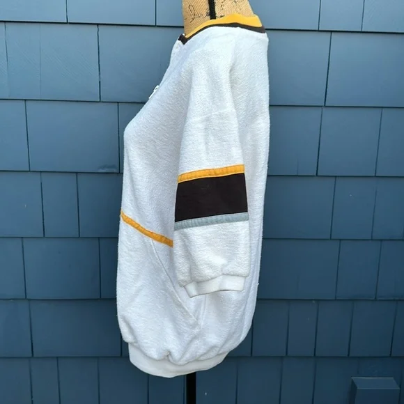 🖤🤍💛Catalina large French Terry jacket shirt sleeve vintage - Picture 6 of 8